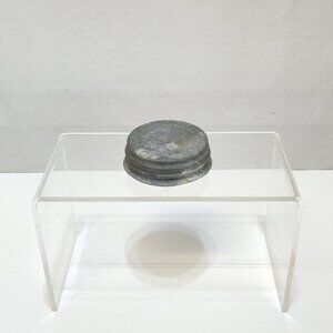 Ball Mason Jar Zinc Lid With Milk Glass Insert From Square Jar (Broken) Vintage